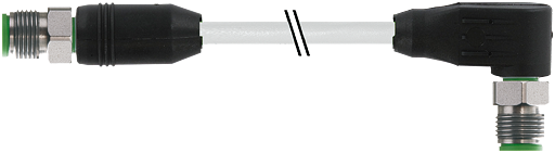 M12 St. 0° / M12 Bu. 90° geschirmt V2A