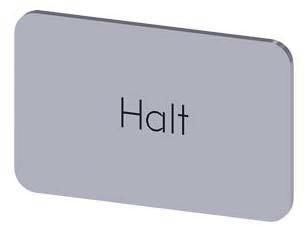 Bezeichnungsschild 17,5x27mm, Schild silber, Beschriftung: Halt