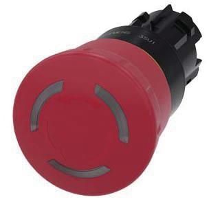 Not-Halt-Pilzdrucktaster, beleuchtet, 22mm, rund, rot, Drehentriegelung