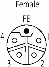 M12 Power Bu. 90° L-kod. freies Ltg-ende