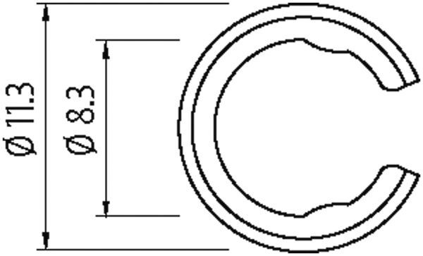 Kennzeichnungsringe D=8mm Grau VE 10