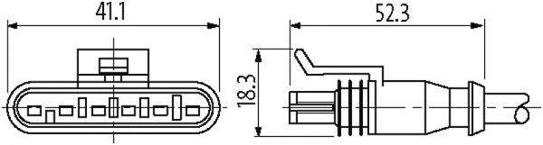 Ventilstecker SuperSeal Bu 6-pol. freies Ltg.-ende