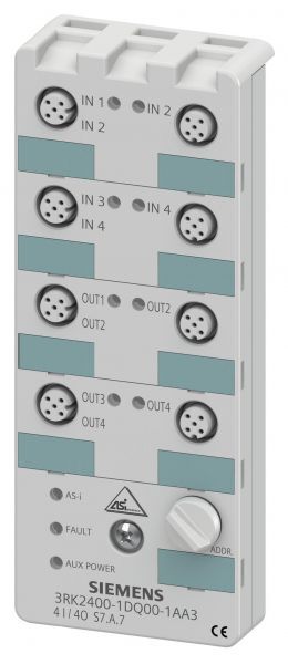 AS-I Kompaktmodul K60, IP67, A/B-Slave (SPEC 3.0), Digital, 4DE/4DA, 4X Eing.