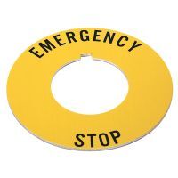30mm 800T EMERGENCY STOP Yel Ring Legend 800T-X646EM