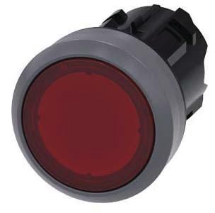 Drucktaster, beleuchtet, als Leuchtmelder, 22mm, rund, rot