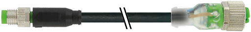 M8 St. 0° / M12 Bu. 0° LED