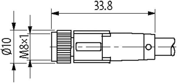 M8 St. 0°/M8 Bu. 0° geschirmt