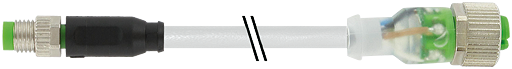 M8 St. 0° / M12 Bu. 0° LED