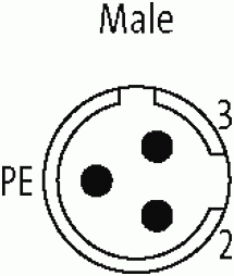 M12 230V St. 0° freies Ltg.-ende 3p.C-Cod.