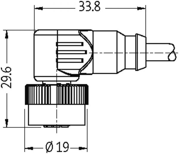 MQ12 Bu. 90° A-kod. freies Ltg-ende