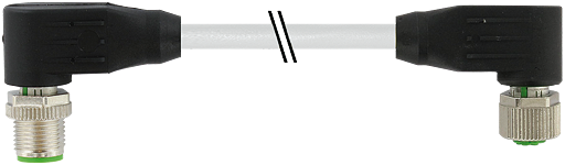 M12 St. 90° / M12 Bu. 90° geschirmt