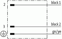 M12 St.gew mit freiem Leitungsende 3p.Dual-Keyway