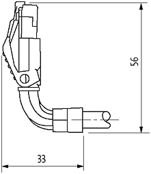 M12 St. 0° D-kod. / RJ45 90° unten geschirmt