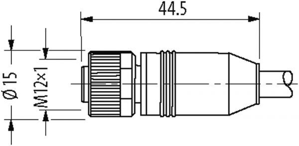 M12 St. 0° / M12 Bu. 0° geschirmt