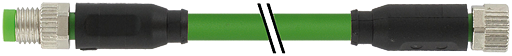 M8 St. 0° / M8 Bu. 0° A-kod. geschirmt