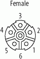 M23-Bu gerade 6pol. Offenes Ltg-Ende 7000-PS501-8210200