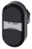 Doppeldrucktaster, 22mm, rund, schwarz, schwarz 3SU1000-3AB11-0AA0