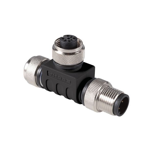 T-Stück M12 A-kodiert für 24V DC
