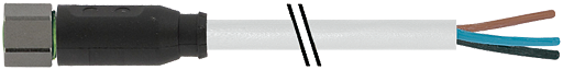 M8 Bu. 0° freies Ltg.-ende V4A