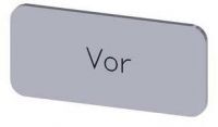 Bezeichnungsschild 12,5x27mm, Schild silber, Beschriftung: Vor 3SU1900-0AC81-0AF0