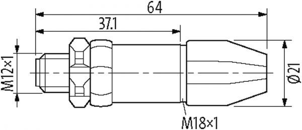 M12 St. 0° selbstanschl. Schraubklemme F&B PRO