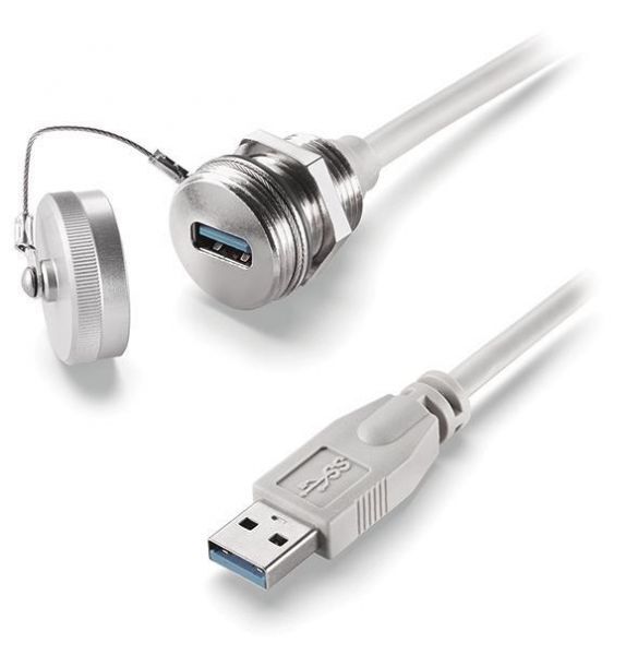 1-Port-USB-Schnittstelle für FULLY ENCLOSED HMI Geräte L=USB Kabel: 0,5m