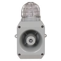 Metal Horn with LED Beacon 120V AC 855HM-CGMA10DL5