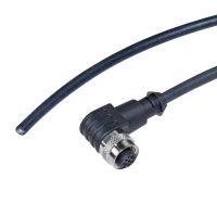 Sensor Kabel, PUR, 10 m, 5-Adern, offen/M12 Winkelbuchse, A-kodiert 