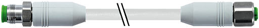 M12 St. 0° / M12 Bu. 0° geschirmt F&B