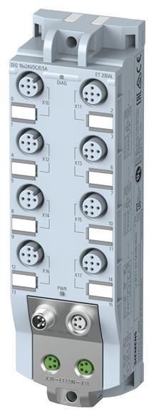 ET 200AL, DIQ 16x24VDC/0,5A, 8xM12