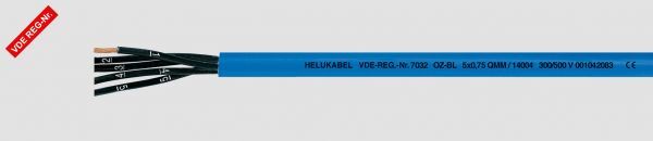 Eigensichere PVC-Steuerleitung OZ-BL 5x1,5 mm² Blau