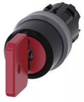 Schlüsselschalter O.M.R, 22mm, rund, rot, Schlüsselabzug O+I 3SU1030-4FL51-0AA0
