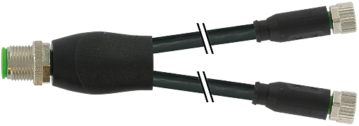 M12 Y-Verteiler / M8 Bu. 0°