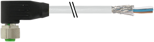 M12 Bu. gew. geschirmt mit freiem Ltg.-ende