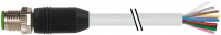 M12 St. 0° freies Ltg.-ende 7000-19001-3013000