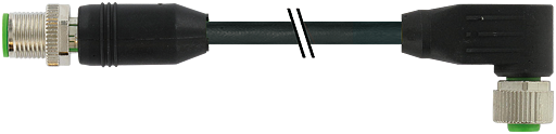 M12 St. 0° / M12 Bu. 90° geschirmt