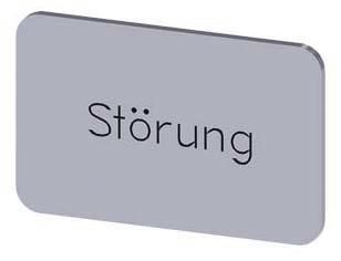 Bezeichnungsschild 17,5x27mm, Schild silber, Beschriftung: Störung