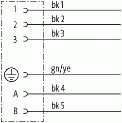 MQ15-X-Power Buchse gewinkelt Ausrichtung links