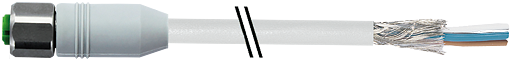 M12 Bu. 0° geschirmt freies Ltg.-ende F+B