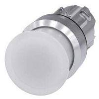 Pilzdrucktaster, beleuchtet, 22mm, rund, weiß, 30mm 3SU1051-1AD60-0AA0