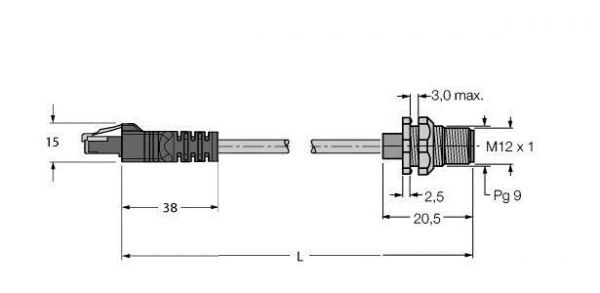 RJ45S FSSD 841-0.5M