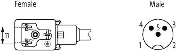 M12 St. 90° / MSUD Ventilst. BF BI 11 mm