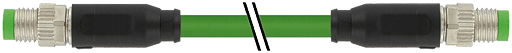 M8 St. 0° / M8 St. 0° A-kod. geschirmt