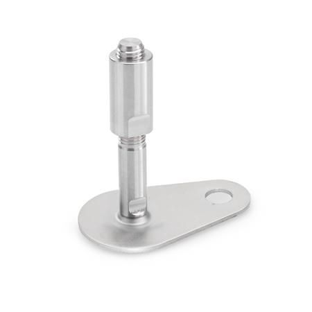 EDELSTAHL-STELLFUß MIT BEFESTIGUNGSLASCHE