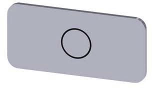 Bezeichnungsschild 12,5x27mm, Schild silber, Symbol: *O*