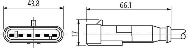 Ventilstecker SuperSeal St 6-pol. freies Ltg.-ende