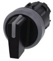 Knebelschalter, beleuchtbar, 22mm, rund, Kunststoff mit Metallfrontring, schwarz 3SU1032-2BN10-0AA0