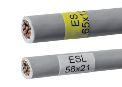 ESL 56 x 21 Etikett mit Beschriftungsfeld, gelb
