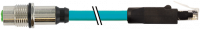 M12 Flanschbuchse X-cod. / RJ45 St. 0° Gigabit 7700-51551-S4X0500