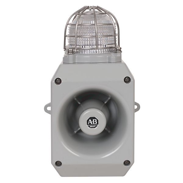 Metal Horn with LED Beacon 120V AC